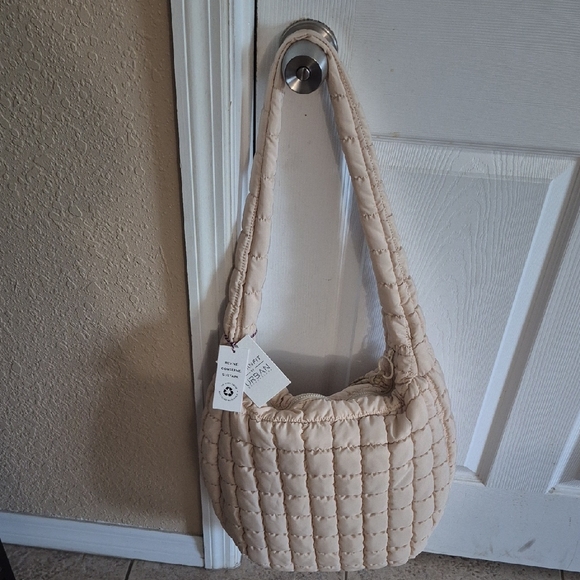 Urban Expressions Handbags - Urban Expressions Cream Puffer Shoulder Bag
